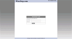 Desktop Screenshot of admin.wisestep.com